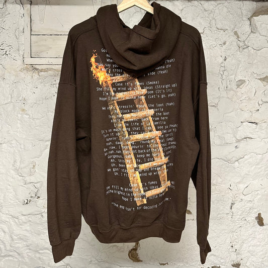 Travis Scot Highest In The Room Brown Hoodie Sz L