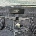 Amiri MX1 Red Suede Grey Denim Jeans Sz 30 DS