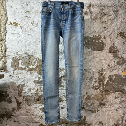 Amiri Plain Blue Denim Jeans Sz 31