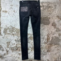 Amiri MX1 Grey Art Patch Black Denim Jeans Sz 29