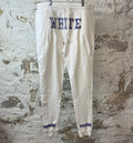 Off White Purple Spell White Sweatpants Sz L
