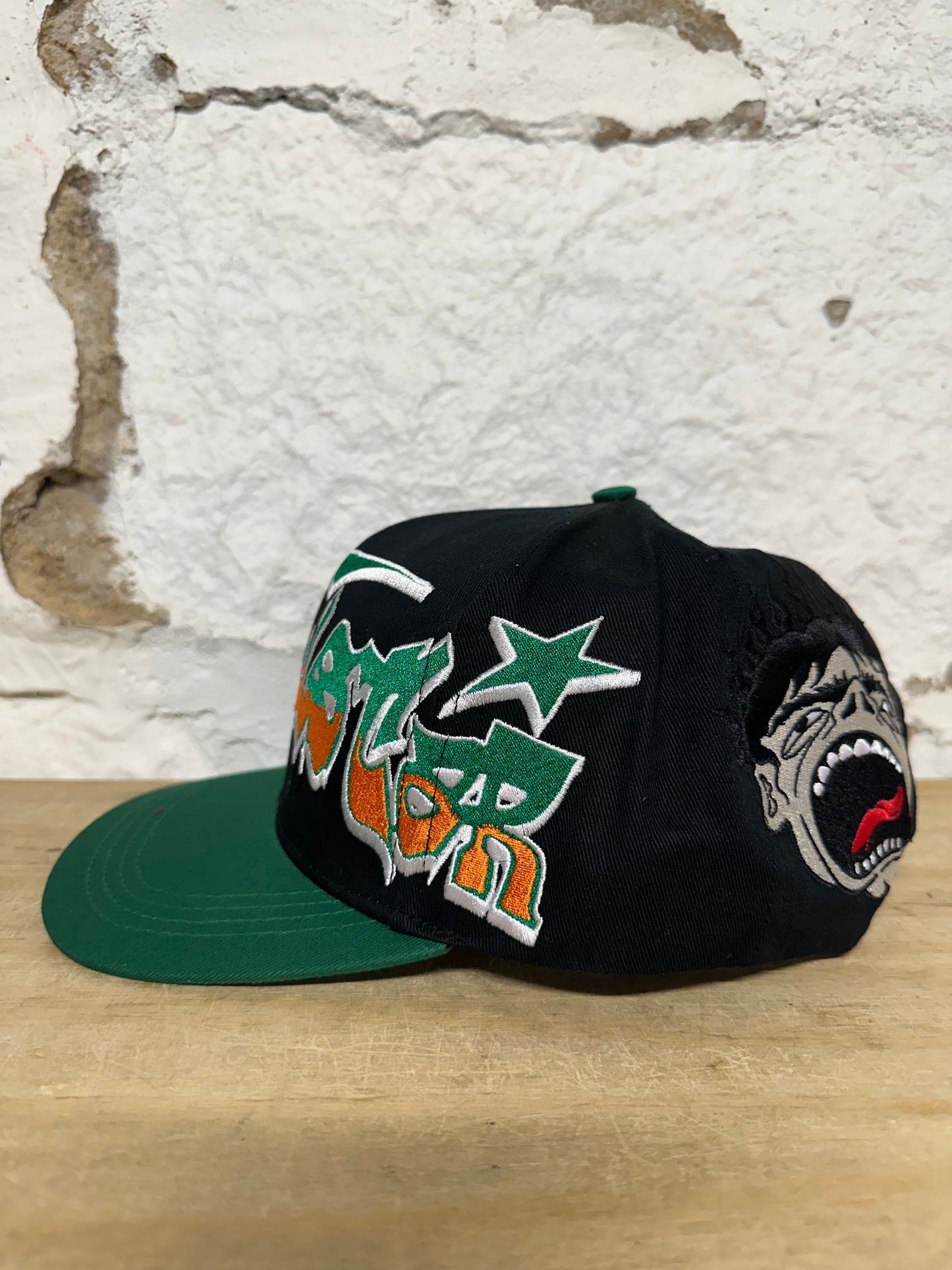 Hellstar Records Black Green Orange Snapback Hat DS