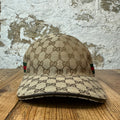 Gucci Beige GG Monogram Hat Sz XL