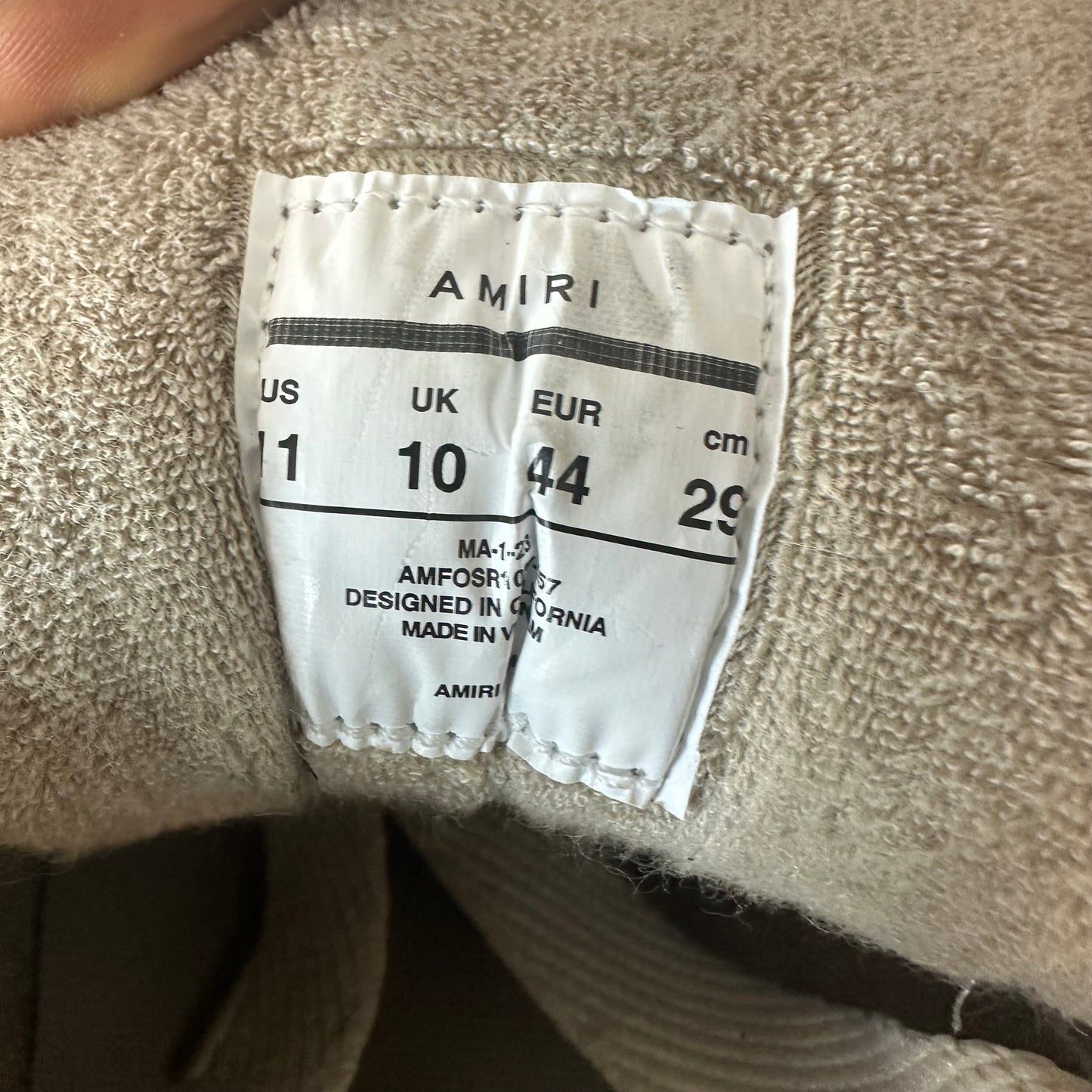 Amiri MA-1 Alabaster Birch Sneaker Sz 11 (44)