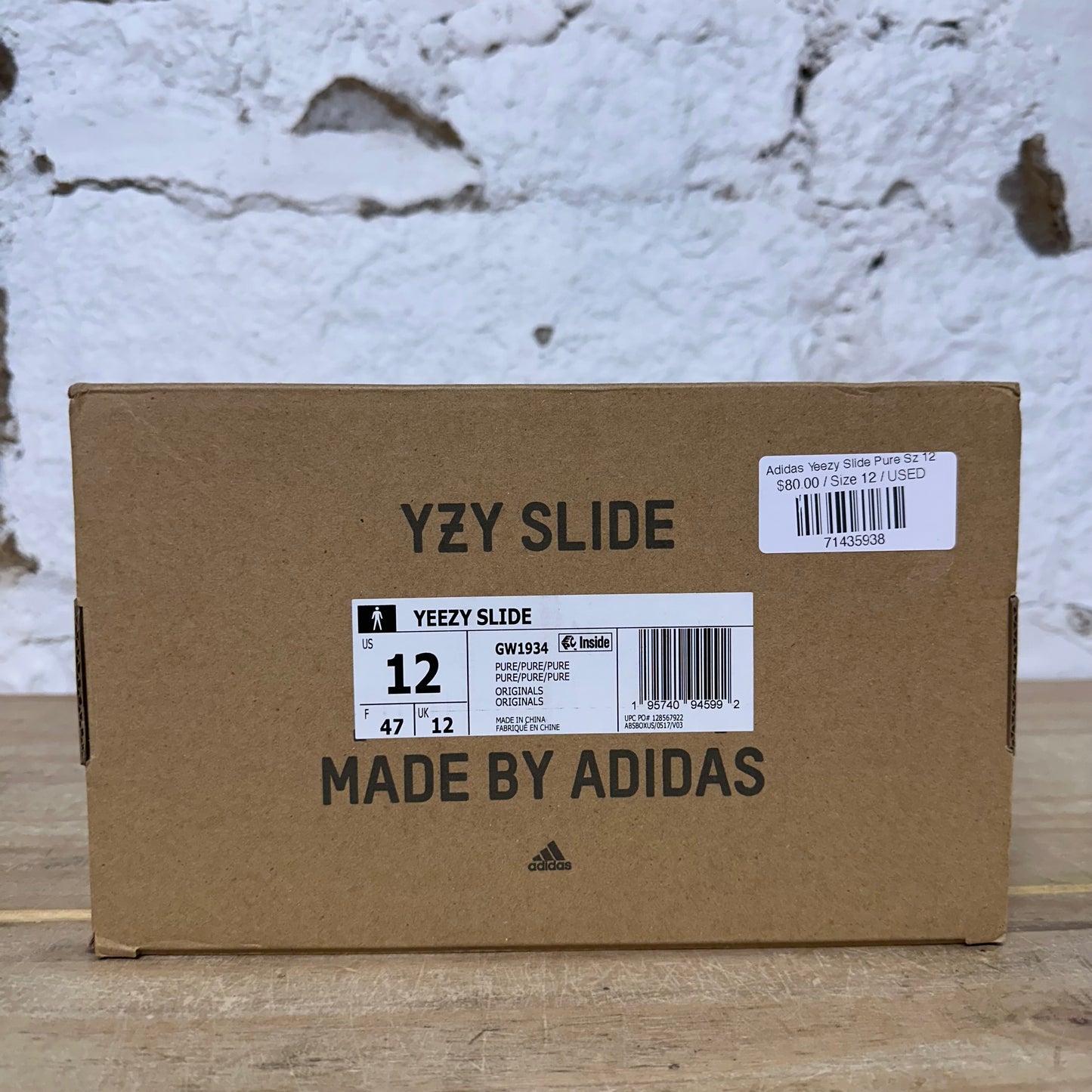 Yeezy Slide Pure Sz 12
