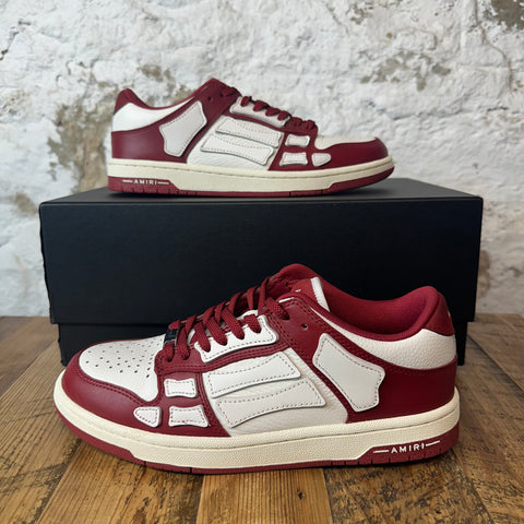 Amiri White Skeleton Burgundy Low Sneaker Sz 7 (40)