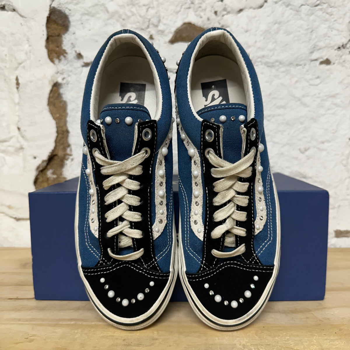 Vans LX Old Skool 36 Pearlized Black Navy Sz 6.5