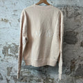 Amiri White MA Shotgun Crewneck Beige Sz S