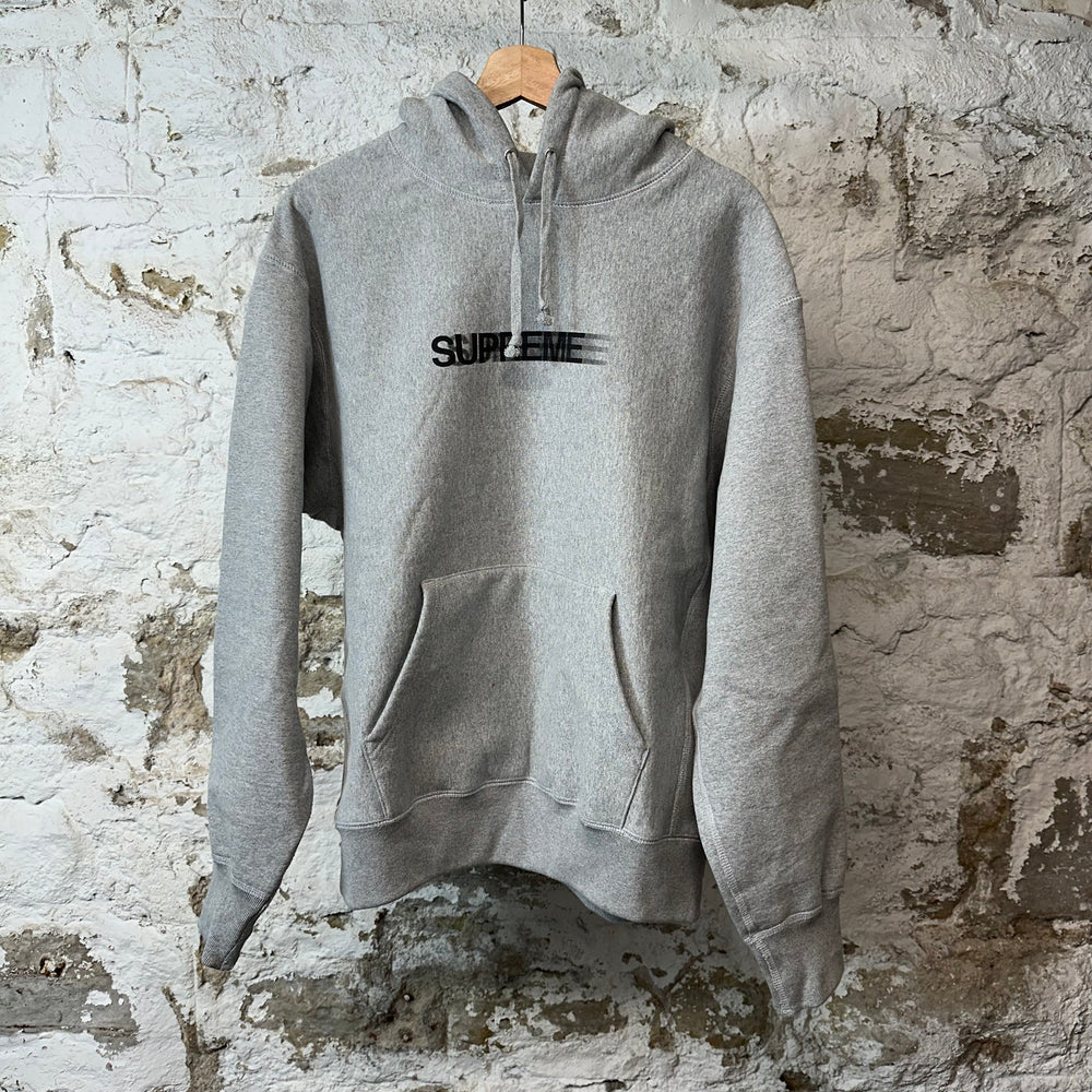 Supreme Black Motion Logo Hoodie Grey Sz M
