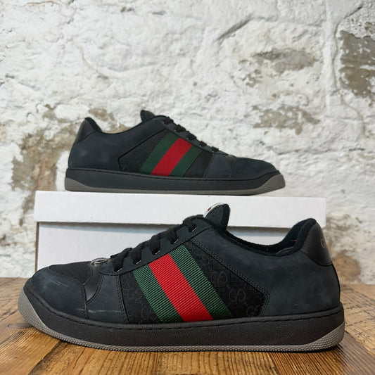 Gucci Screener Black Monogram Sneaker Sz 9