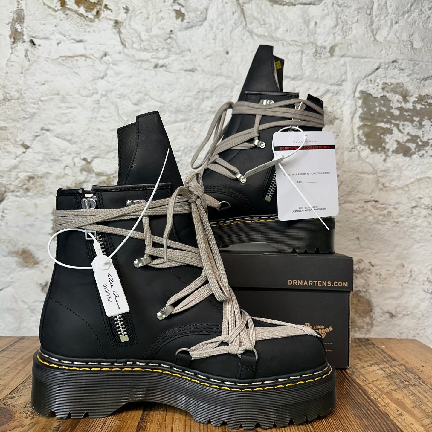 Rick Owens Dr Martens 1460 Megalace Boot Sneaker Sz 12 DS