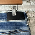 Amiri MX1 Blue Paisley Blue Denim Jeans Sz 34