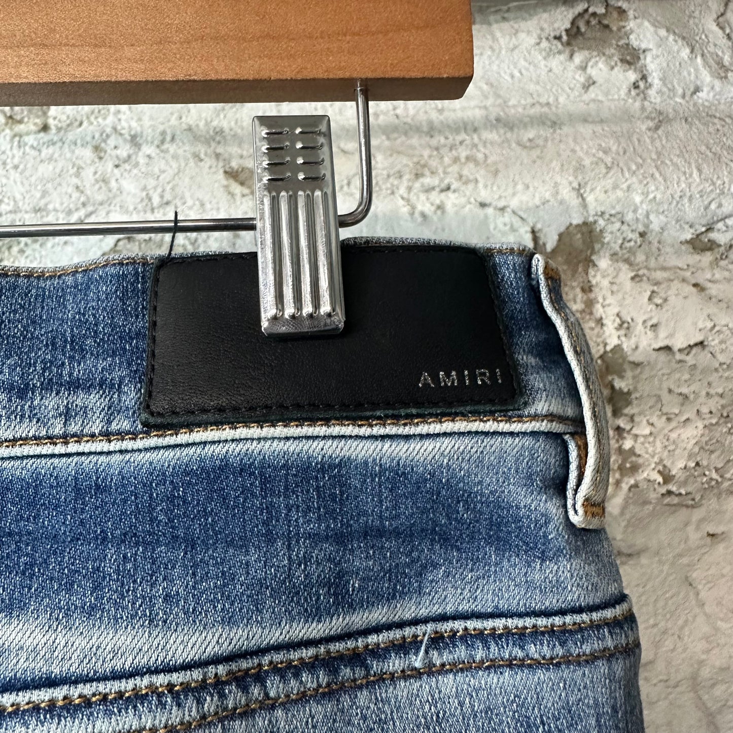 Amiri MX1 Blue Paisley Blue Denim Jeans Sz 34