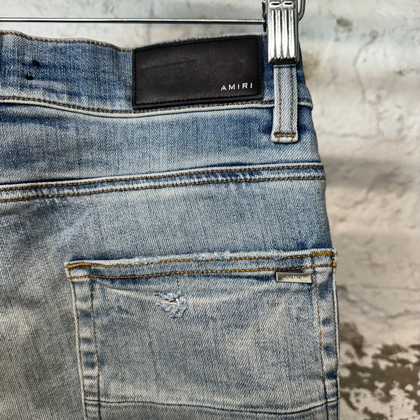 Amiri Multicolor Paisley Blue Denim Jeans Sz 29