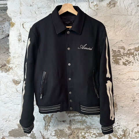 Amiri Bone Varsity Jacket Black Sz M (48)