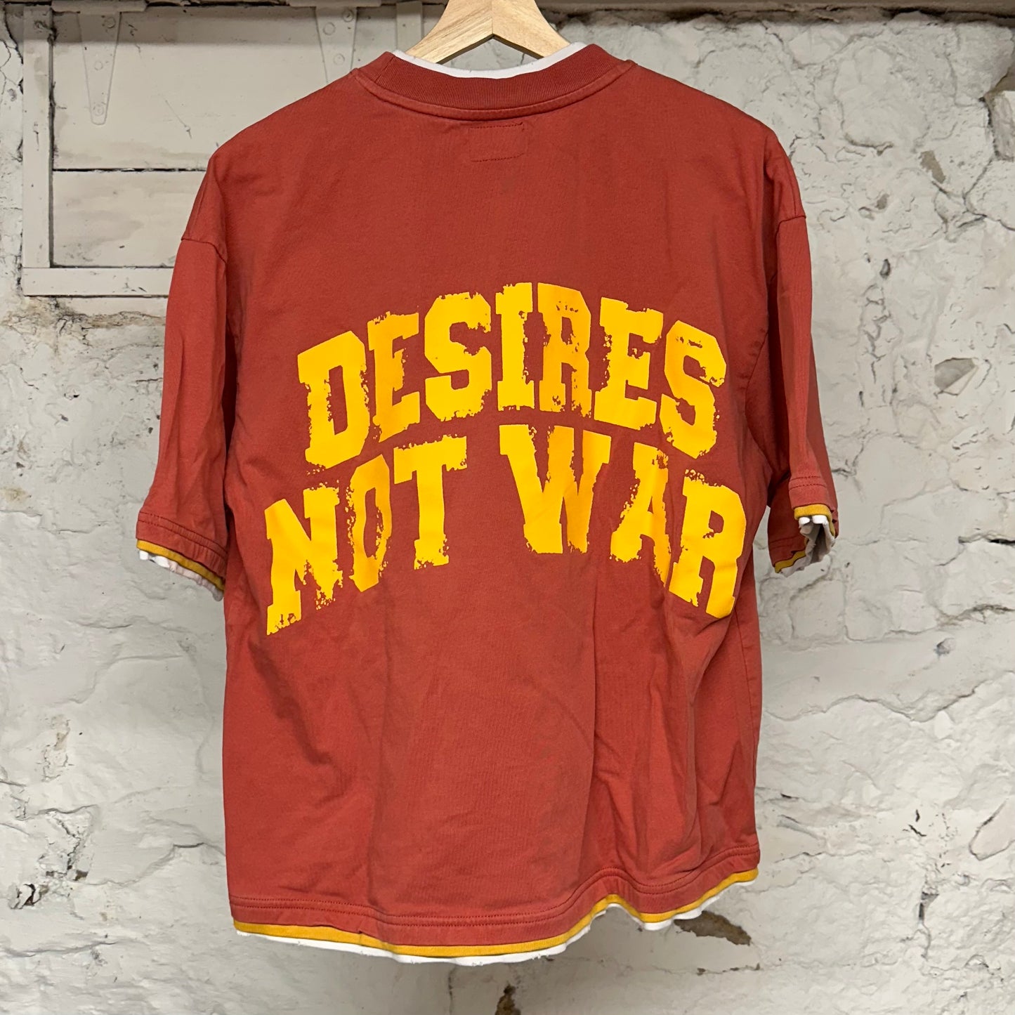 Bottega Desires Not War Triple T-Shirt Sz M