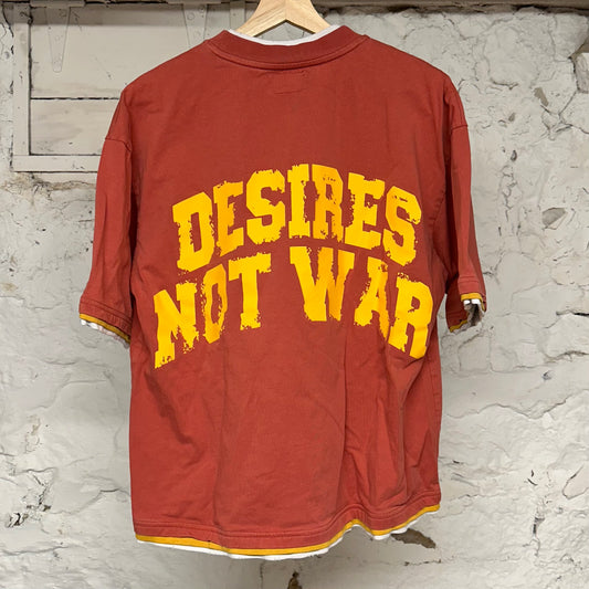 Bottega Desires Not War Triple T-Shirt Sz M
