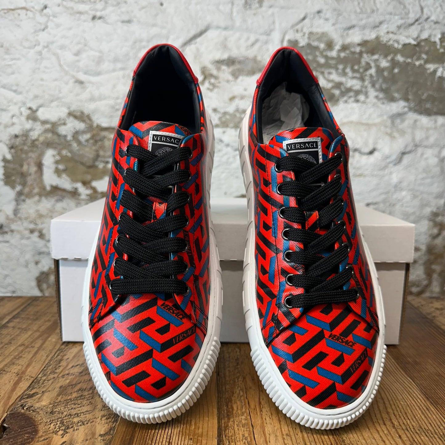 Versace La Greca Red White Sneaker Sz 10 (43)