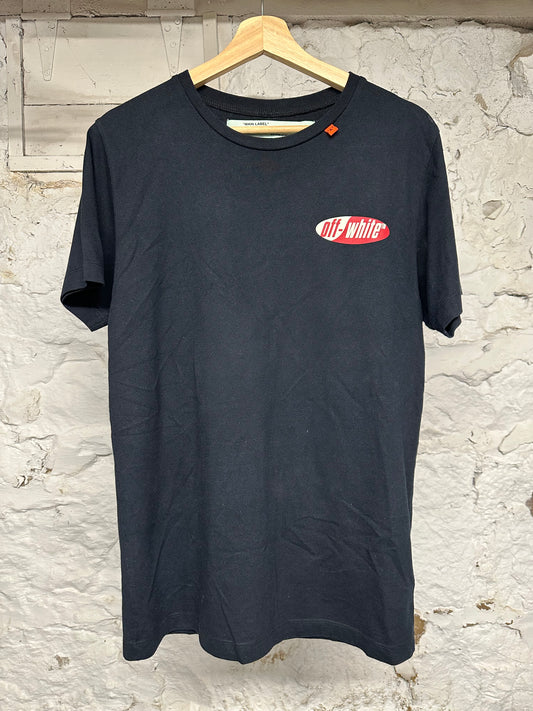 Off White Black Red T-Shirt Sz S