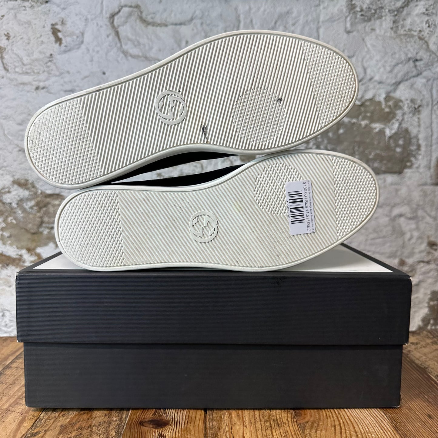 Gucci GG Supreme Beige Blue Sneaker Sz 11.5
