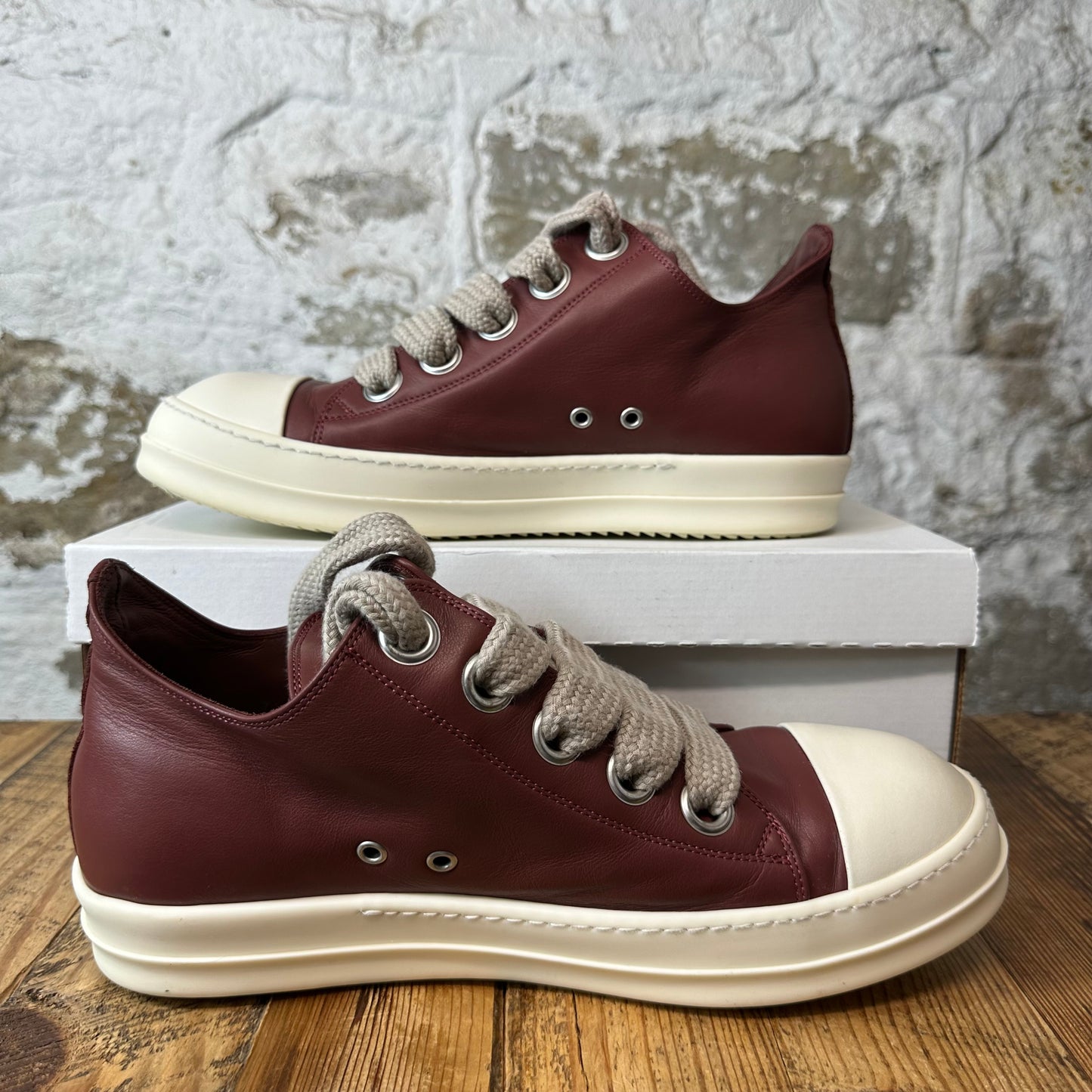Rick Owens Jumbo Lace Concordians Milk Sneaker Sz 13 (46)
