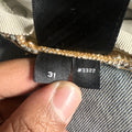 Amiri MX1 Black Multicolor Paisley Blue Denim Jeans Sz 31