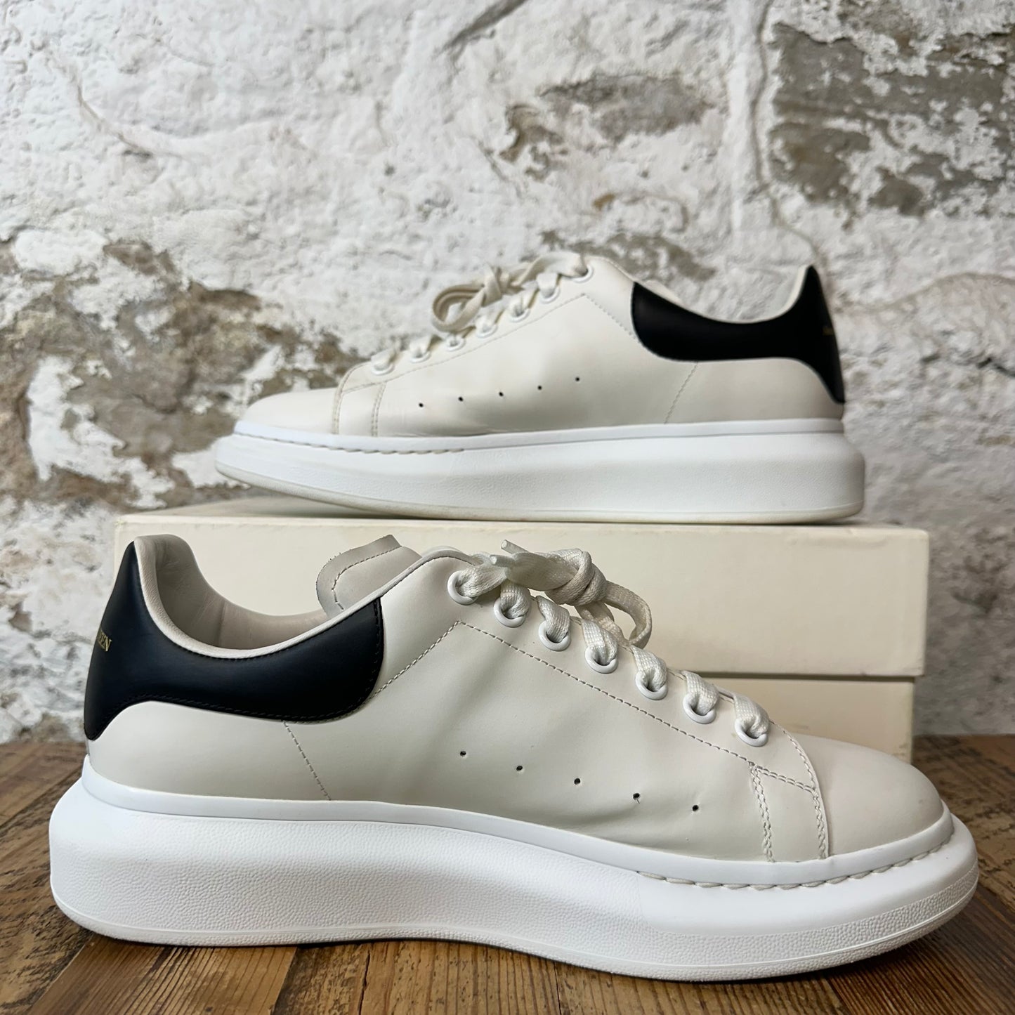 Alexander Mcqueen Black Tab White Sneaker Sz 12 (45)