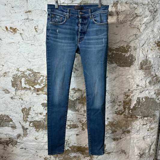 Amiri Plain Blue Denim Jeans Sz 32