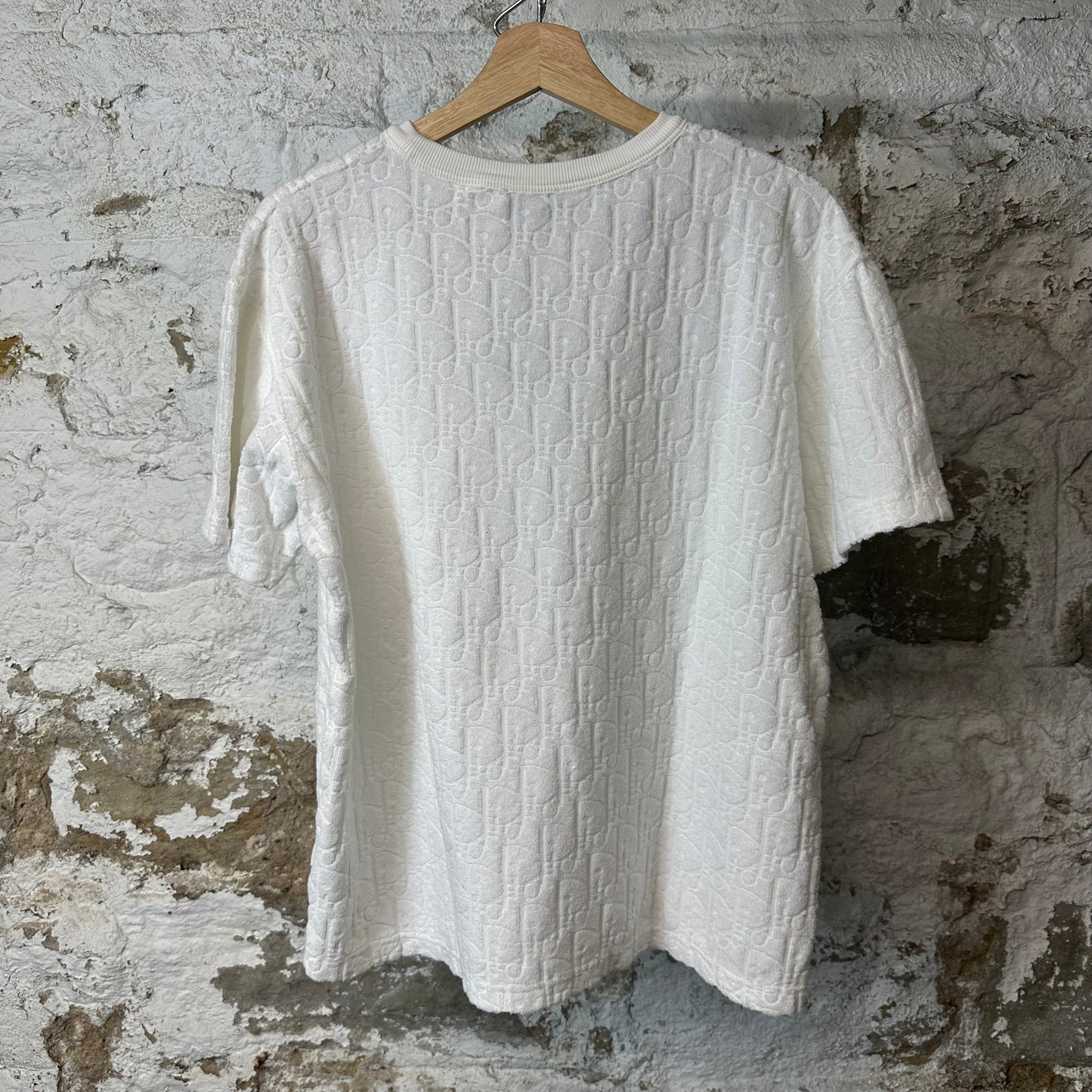 Dior White Monogram Towel T-Shirt Sz S