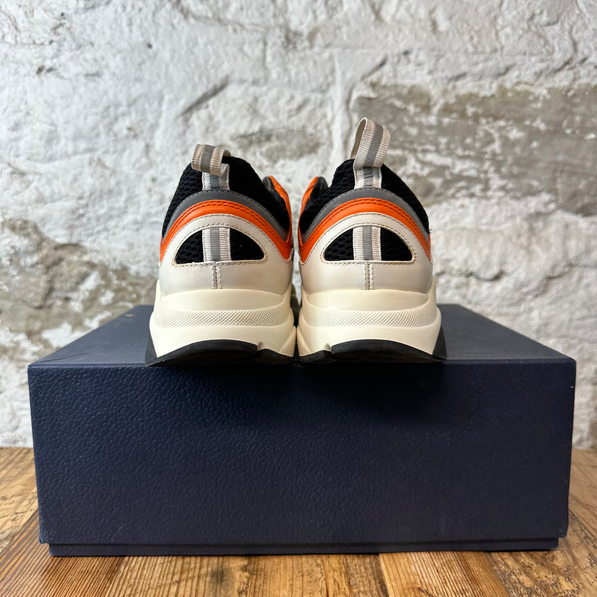 Dior B22 Orange White Black Sneaker Sz 8 (41)