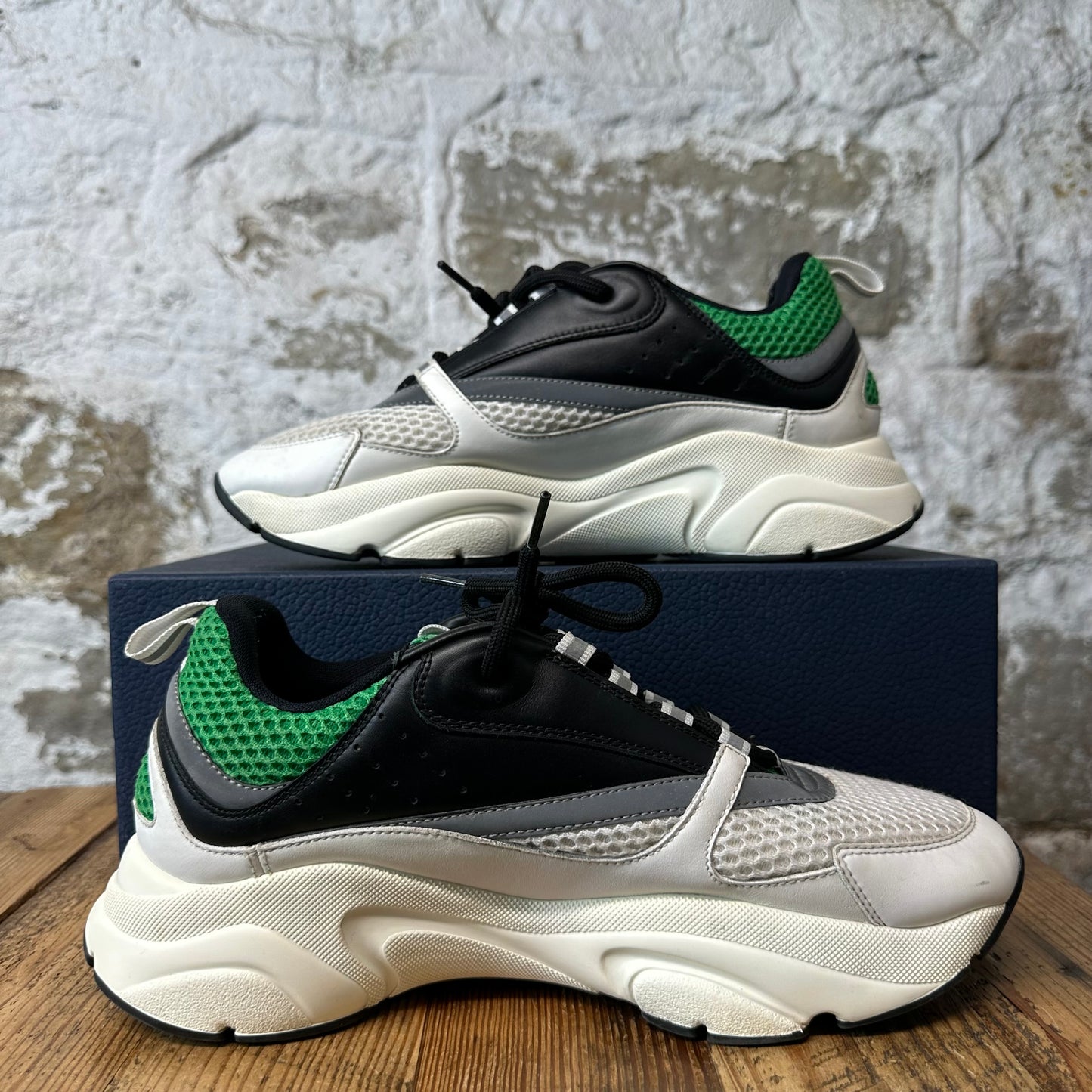 Dior B22 Green White Black Sneaker Sz 10 (43)