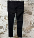 Amiri MX1 Light Blue Suede Black Denim Jeans Sz 38