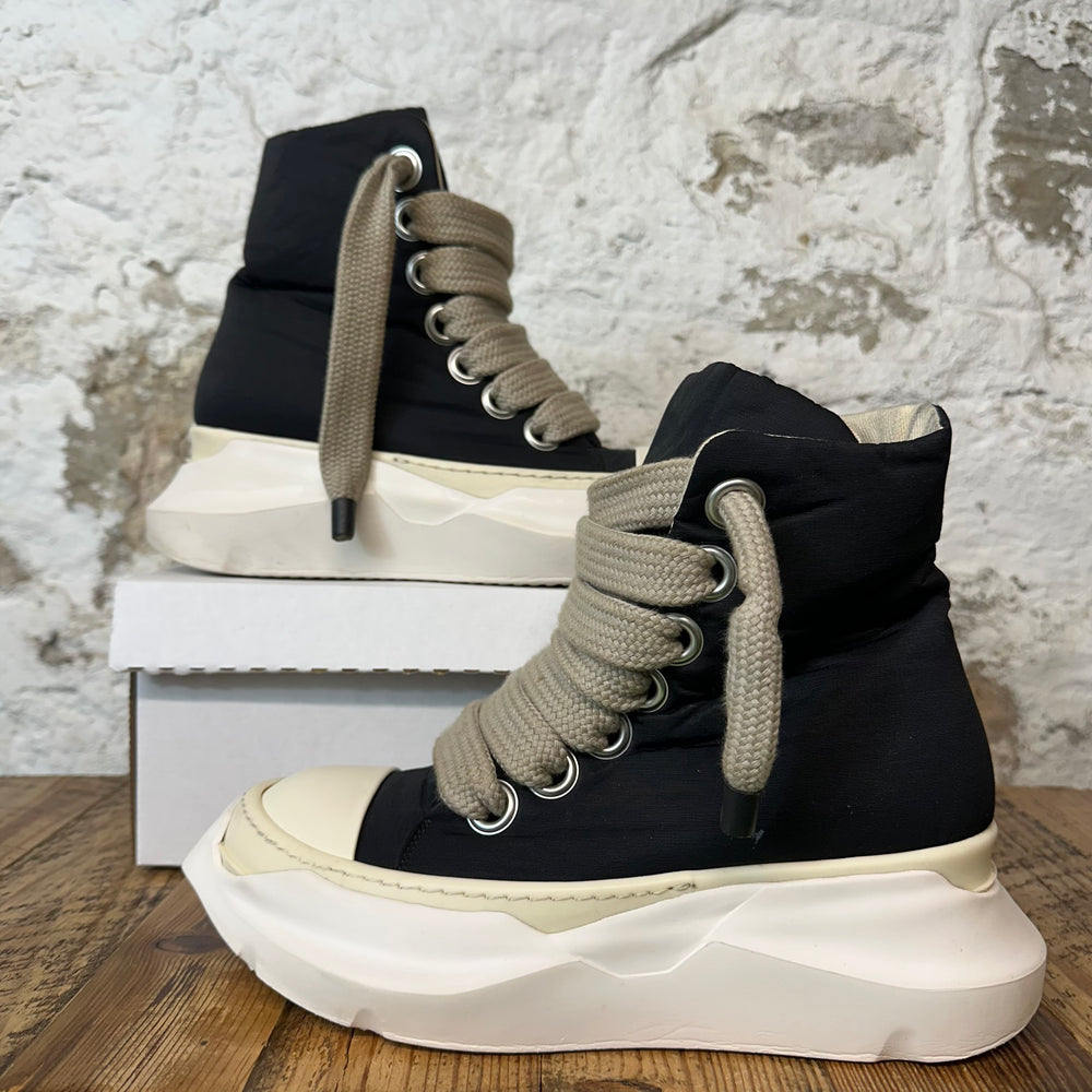 Rick Owens Jumbo Lace Puffer Abstract Black Milk Sneaker Sz 6.5 (39.5)