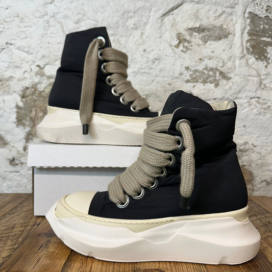 Rick Owens Jumbo Lace Puffer Abstract Black Milk Sneaker Sz 6.5 (39.5)