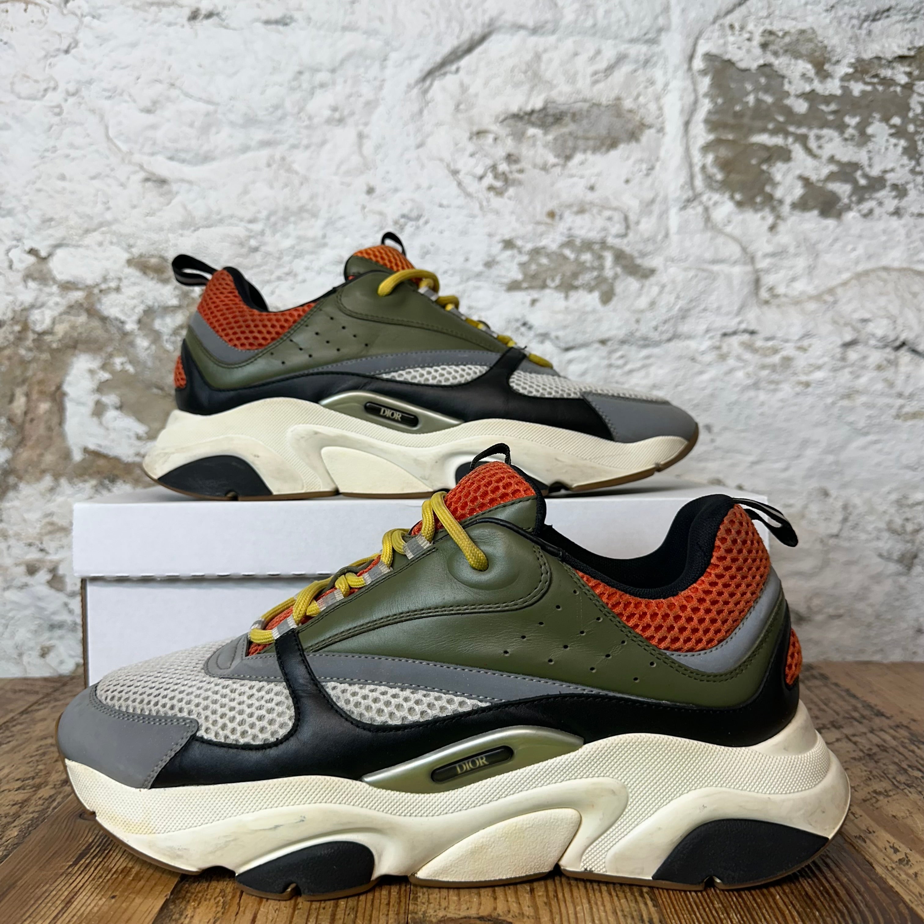Dior B22 Green Orange White Sneaker Sz 12 (45)