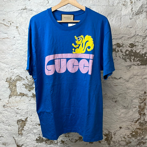 Gucci Squirrel T-shirt Blue Sz L