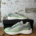 Prada Americas Cup Rugiada Patent Grey White Sneaker Sz 8 DS
