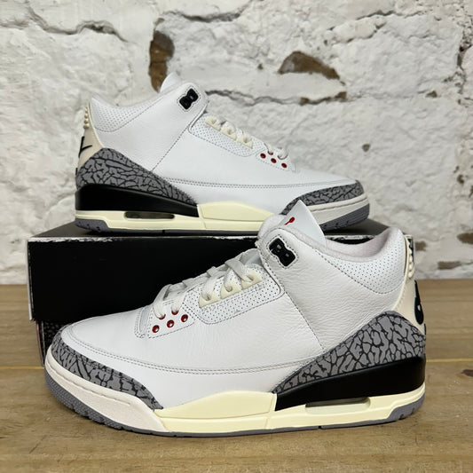 Air Jordan 3 White Cement Reimagined Sz 10 DS