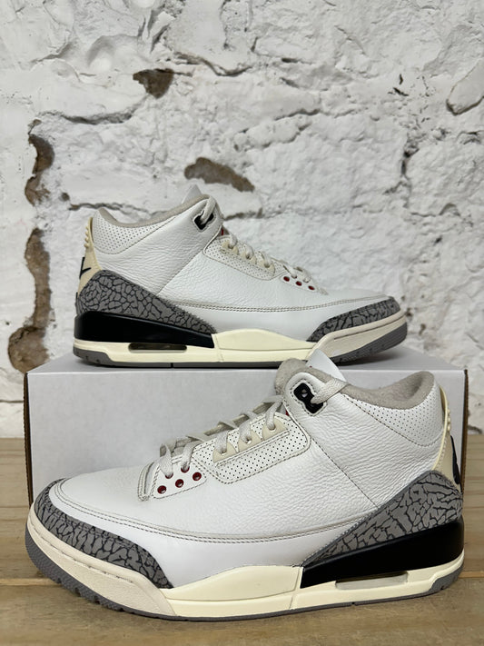 Air Jordan 3 White Cement Reimagined Sz 10