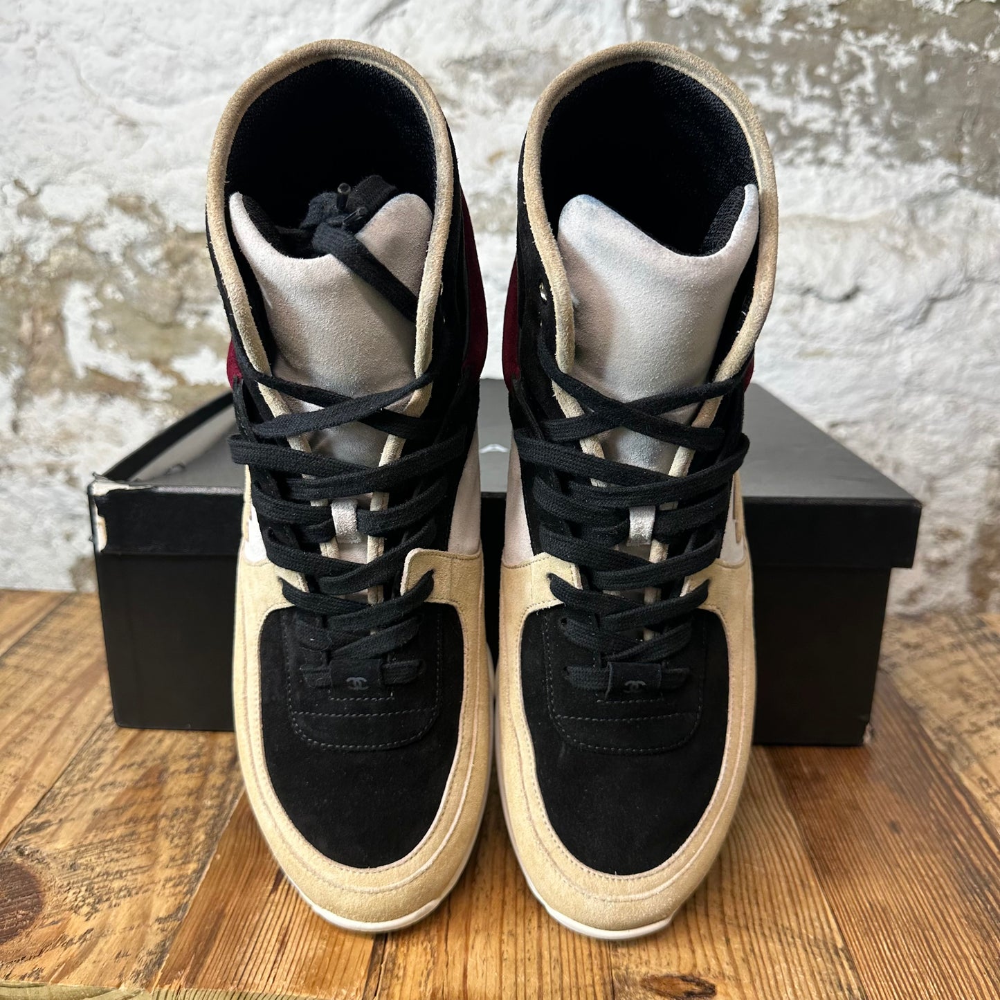 Chanel CC High Multicolor Suede Sneaker Sz 10 (43)