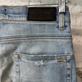 Amiri Knee Hole Cherub Logo Blue Denim Jeans Sz 29