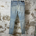 Amiri Multicolor Paisley Blue Denim Jeans Sz 32
