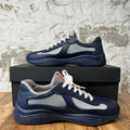 Prada Americas Cup Navy Rubber Grey Sneaker Sz 10 (43)