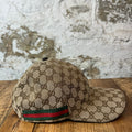 Gucci Tan GG Monogram Hat Sz XXL