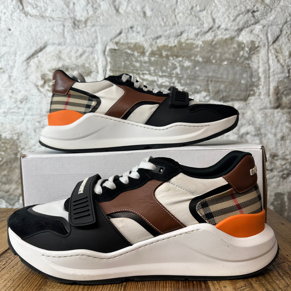 Burberry Regis Brown Black White Sneaker Sz 13 (46)