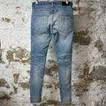 Amiri MX1 Brown Suede Blue Denim Jeans Sz 29