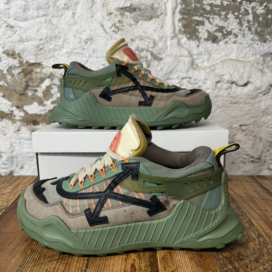 Off White ODSY 1000 Black Green Sneaker Sz 11 (44) No Box