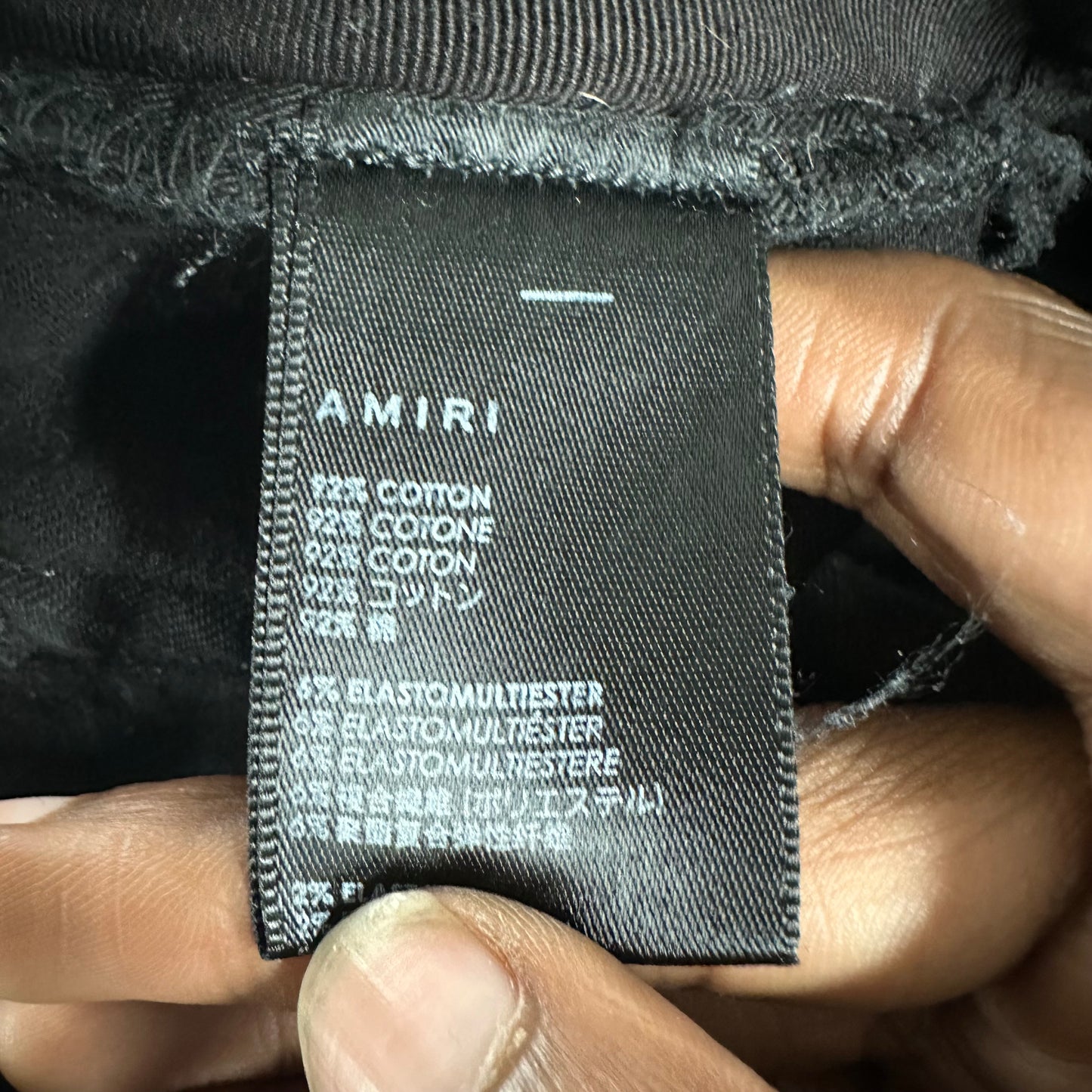 Amiri MX1 Brown Suede Black Denim Jeans Sz 33