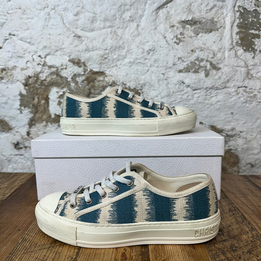 Dior Walk N Dior Blue White Stripe Sneaker Sz 5 (37)