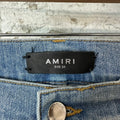 Amiri Leopard Thrasher Blue Denim Jeans Sz 34